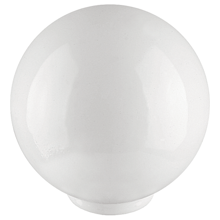 Buton sferic, plastic alb, Ø 28 mm