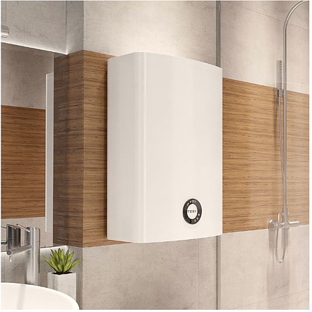 Boiler electric 50 l Tesy BelliSlimo Lite GCR502712E32EC, 1200 W, vertical, fara serpentine, 2 rezervoare, alb, 18.4 kg, 704 x 490 x 280 mm