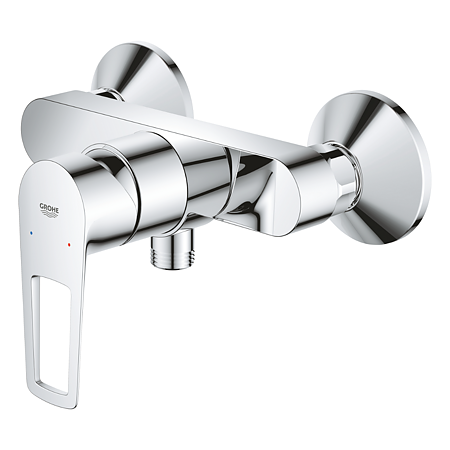 Baterie dus Grohe Start Loop, monocomanda, alama, argintiu, cartus ceramic 35 mm