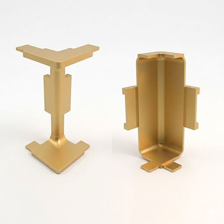 Set accesorii unghi 90 grade Gola U, plastic, auriu