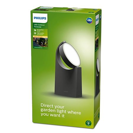 Stalp de iluminat ornamental, exterior, Mimosa Philips, 1 bec LED, IP44, 7 W, 4000 K