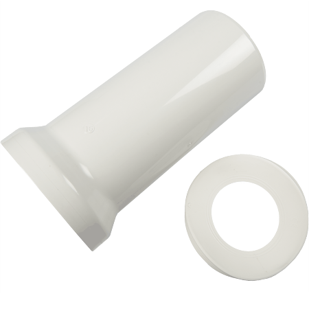 Racord rigid WC Melinda, plastic, alb, 11 cm