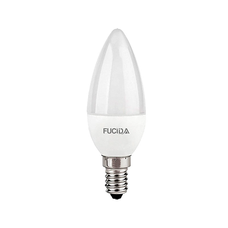 Bec LED Fucida, lumanare, C37, E14, 5W, 500 lm, lumina alba rece 6500 K