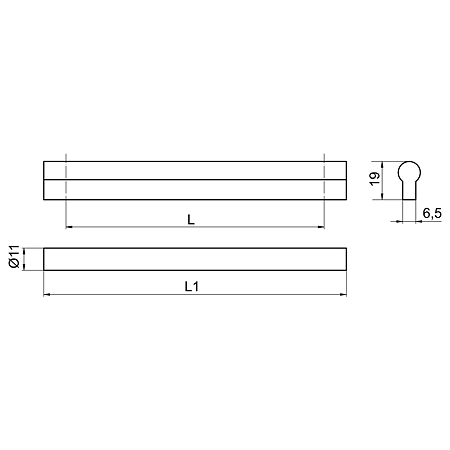 Maner AA314X 160 mm, aluminiu mat