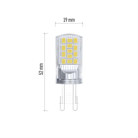 Bec LED Emos Classic, bulb, G9, 4 W, lumina neutra, 3500-4100 K, 470 lm