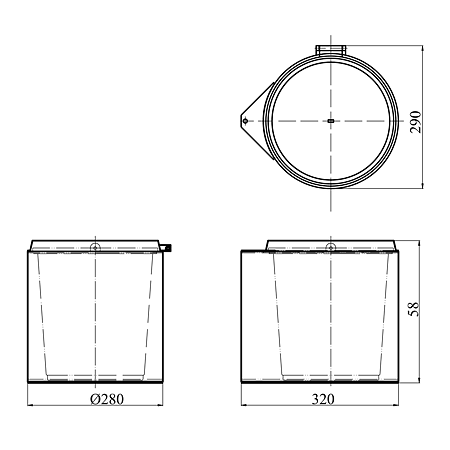 Cos gunoi ECO, plastic/inox, 11 l