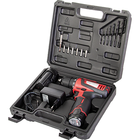 Masina de gaurit si insurubat Raider RD-CDL09L, 2 acumulatori 1,5 Ah si incarcator, 1400 rpm