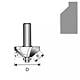 Freza lemn Dedra, otel, 2 lame tungsten, prindere standard, 6 x 26.6 mm