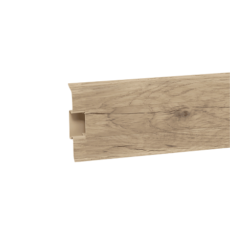 Plinta parchet PVC Korner Siena 80, stejar dayton 824, canal cablu, 2500 x 80 x 20 mm