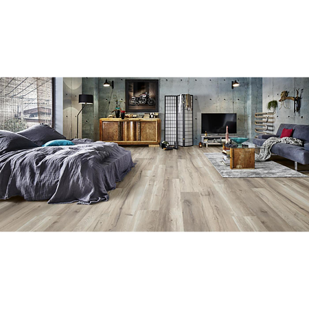 Parchet laminat 12 mm Kronospan Kronostep VP K223 Urban Oak, nuanta medie, stejar urban, clasa de trafic 33, click 2go, 1285 x 192 mm