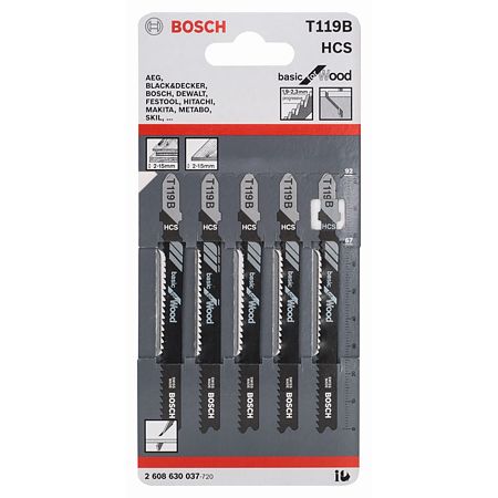 Panze de ferastrau vertical pentru lemn, 92 mm, 1,9-2,3 mm