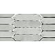 Faianta decorativa Huron HL 22186-RM1, rectificata, lucioasa, cu model geometric in relief, insertii metalice, gri, 60 x 30 cm