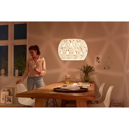 Pendul Philips Sandalwood, 1 x E27, 60W, H 1980 x D 600 mm, alb