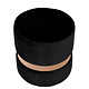 Taburet Ring, inel auriu, stofa negru H01, rotund, 38 x 38 x 40 cm