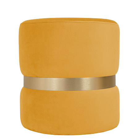 Taburet Ring, inel auriu, stofa galbena H66, rotund, 38 x 38 x 40 cm