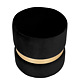 Taburet Ring, inel auriu, stofa neagra H01, rotund, 38 x 38 x 40 cm