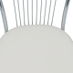 Scaun bucatarie tapitat crem IP21834 Depozitul de scaune Arco, tapiterie piele ecologica, cadru metal argintiu, max. 110 kg, 46 x 48 x 93 cm