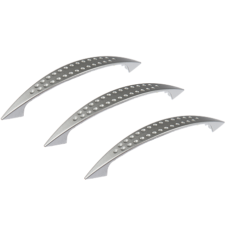 Maner Teko Onix, zamac, satinat argint, 96 mm