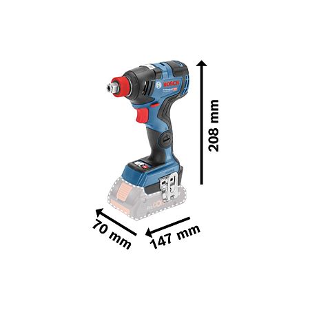 Surubelnita cu impact Bosch Professional GDX 18V-200 C, 18 V, + insertie 1/2 L-BOXX 