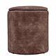 Taburet Nadia, stofa maro P05, cu spatiu depozitare, rotund, 37 x 37 x 42 cm