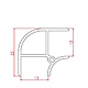 Coltar pentru plinta mascare, unghi 90, aluminiu mat, 100 mm