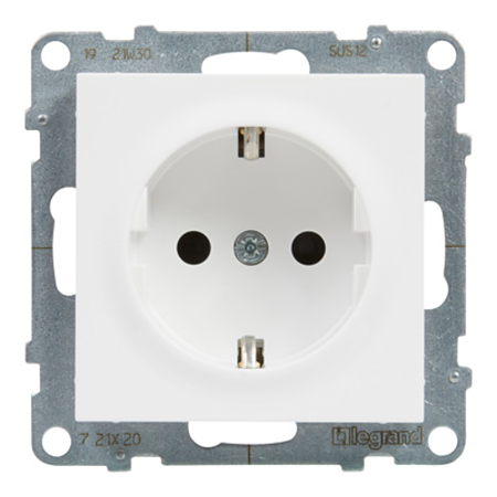 Priza Legrand Suno 2P+T, 250 V, alb