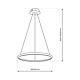 Lustra led ROTONDA, 27 W, metal/plastic, negru