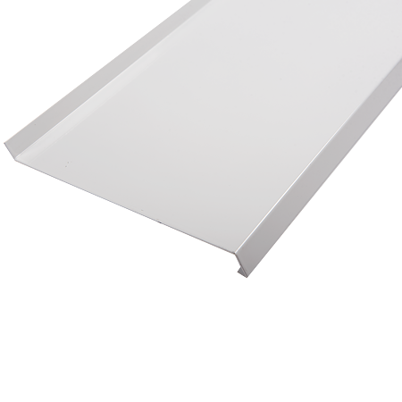 Glaf din aluminiu ECO, RAL 9016, alb, 300 x 25 cm