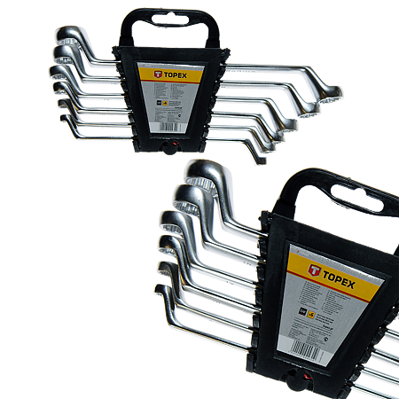 Set de chei inelar-cotite,Topex 35D855, 6-17 mm, 6 piese