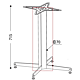 Tub pentru picior de masa cu postament, metal, crom, 70 x 70 x 715  mm