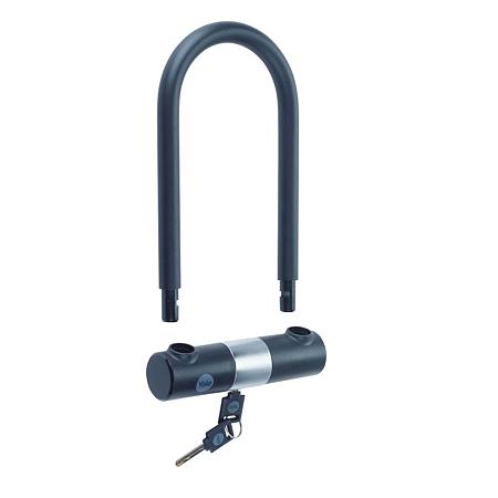 Cablu antifurt pentru bicicleta, Yale, tip U, cu cheie, negru, 158 mm
