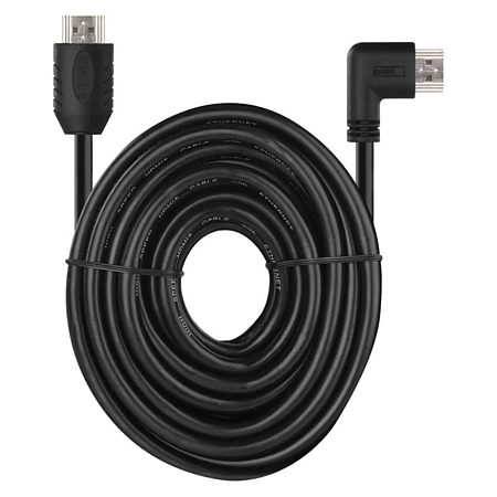 Cablu HDMI/Ethernet de mare viteza Emos, tata 90°- tata drept, 5 m