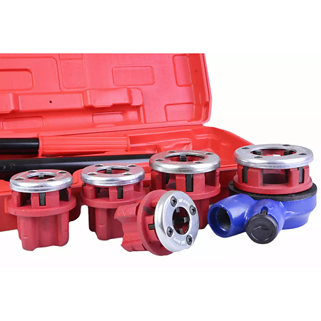 Set clupa filetat manuala Dedra 07A78, otel, 3/8", 1/2", 3/4", 1", 1 1/4"