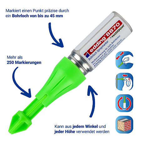 Marker marcare gauri spray Edding 751, 50 mm, verde