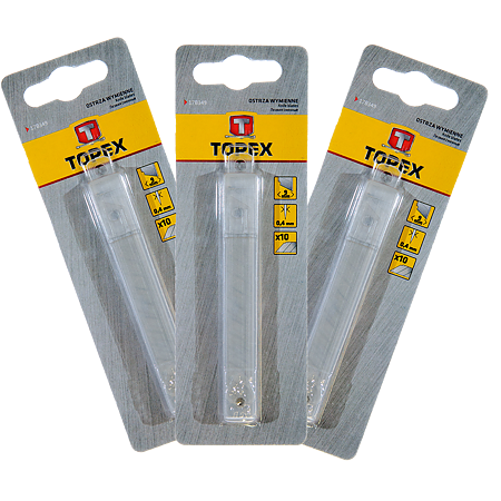 Set 10 rezerve lame cutter, Topex 17B349, 9 mm