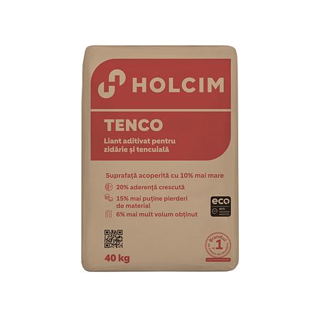 Liant aditivat Holcim Tenco® pentru zidarie si tencuiala, 40 kg