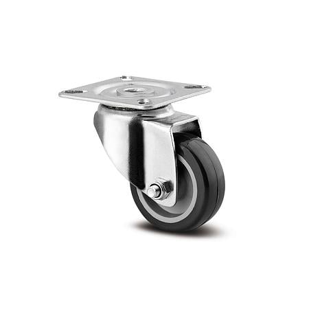 Rola pivotanta cu placa, 50 x 19 mm, 40 kg