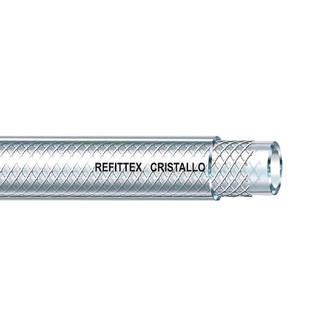 Furtun cristal ranforsat Fitt Refittex Cristallo, polivalent, PVC, transparent, 50 m