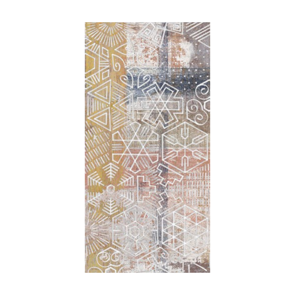 Faianta Lilly Art Mix, cu model geometric, multicolor, dreptunghiulara, 50 x 25 cm Art