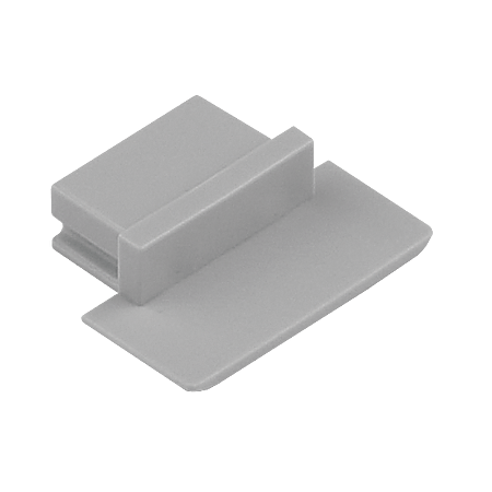 Terminatie plastic infundata pentru profil aluminiu pentru banda LED tip LL-03, plastic, gri, 35 mm