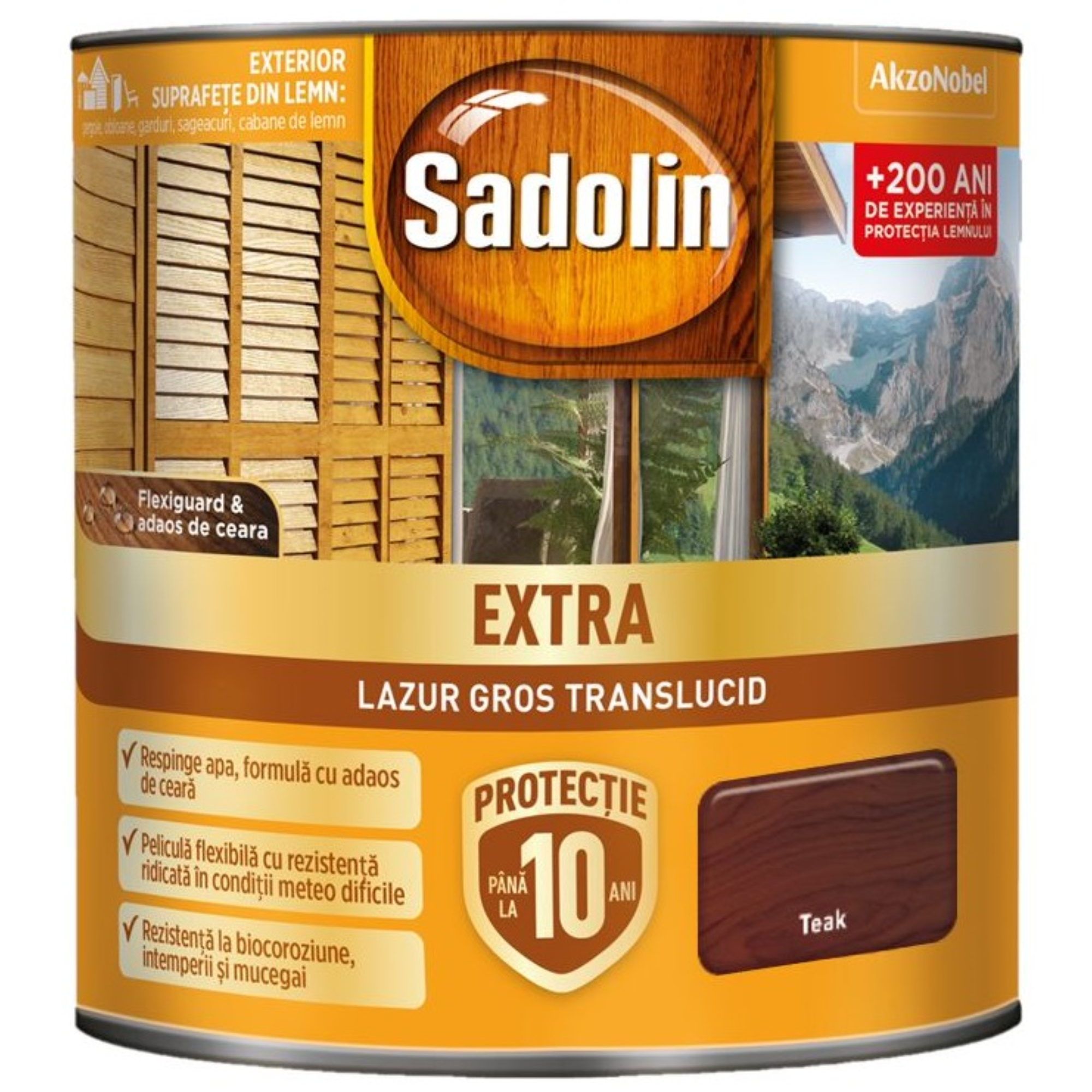 Lazura pentru lemn, Sadolin Extra, teak, exterior, 0.75 l 0.75