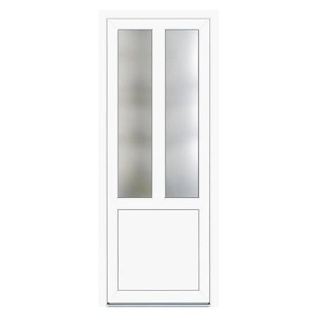 Usa PVC pentru intrare, alb, 76 x 188 cm, 5 camere, dreapta