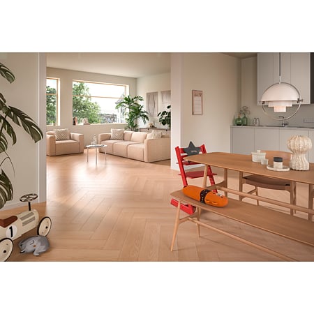 Parchet laminat 10 mm Egger NatureSense Aqua Stejar Baronia nisip EL2133, nuanta inchisa, clasa de trafic 32, Aqua CLIC it! , 1292 x 193 mm