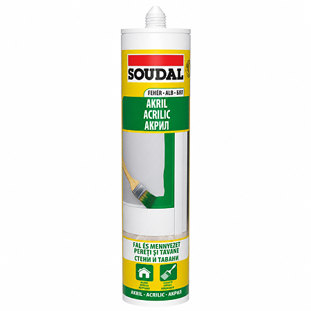 Mastic acrilic pentru zidarie Soudal, alb, 280 ml