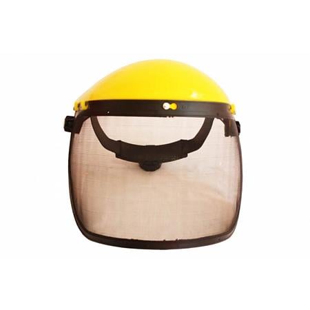 Viziera de protectie cu plasa, polipropilena, galben si negru