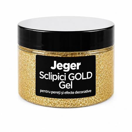 Sclipici gel auriu Jeger, 100 ml