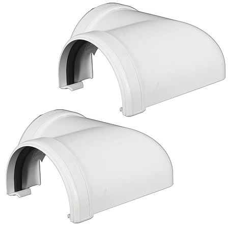 Coltar pentru jgheab, PVC, Regenau, 125 mm, alb