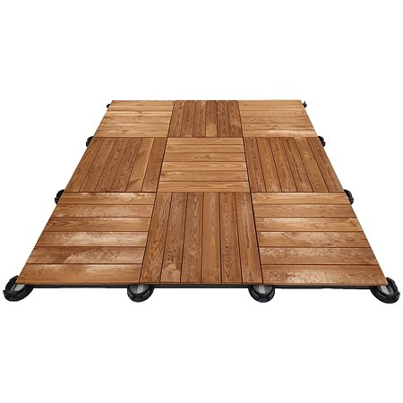 Kit de terasa flotanta, frasin termotratat, 600 x 600  mm