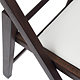 Scaun pliabil lemn Basic, wenge-alb, sezut piele ecologica, 79 x 42 cm