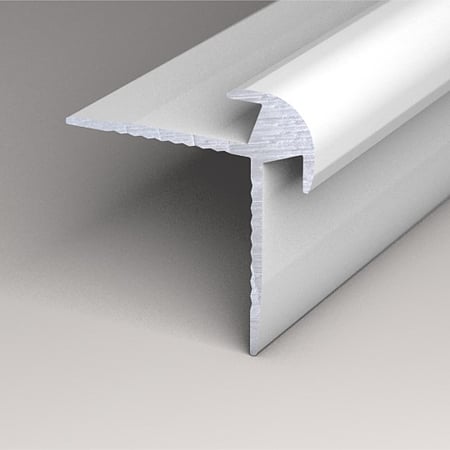 Profil de colt exterior 45˚ Rocko Tiles, aluminiu anodizat, alb, 20 x 2800 mm